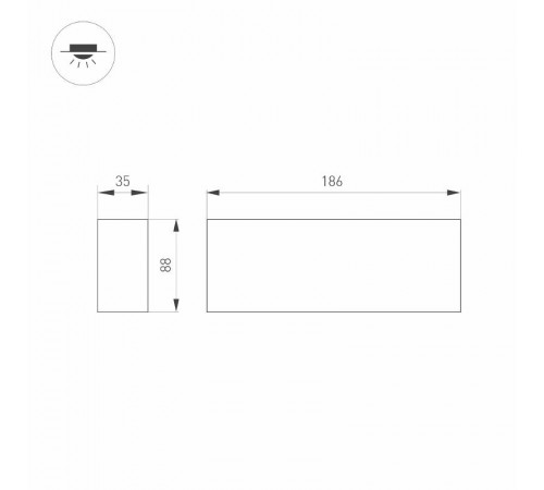 Светильник SP-ORIENT-SURFACE-TC-S186x35-15W Day4000 (WH, 30 deg, 230V) (Arlight, IP20 Металл, 5 лет)  031860  Arlight