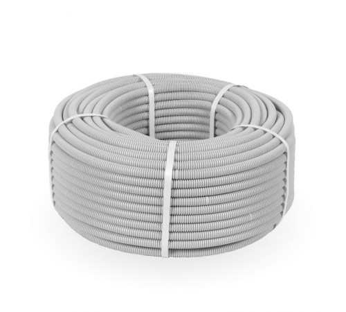 Труба гофрированная ПВХ сверхтяжелая 1100 Н серая д16 (50м/уп) с/з   PR.0116325  Промрукав