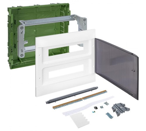 Practibox S Пластиковый щиток Встраиваемый (в полые стены) 2X18 Дымчатая дверь  137577  Legrand
