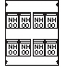 Пластрон для 6 NH00 2ряда/4 рейки  AG79  ABB