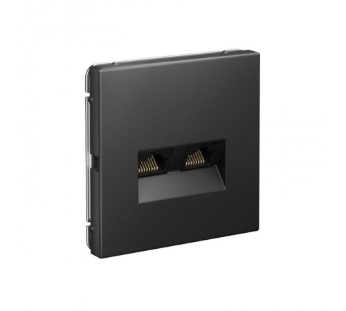 ArtGallery Базальт Розетка двойная компьютерная RJ45+RJ45, кат. 5е, механизм  GAL001485  SE