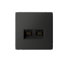 ArtGallery Базальт Розетка двойная компьютерная RJ45+RJ45, кат. 5е, механизм  GAL001485  SE