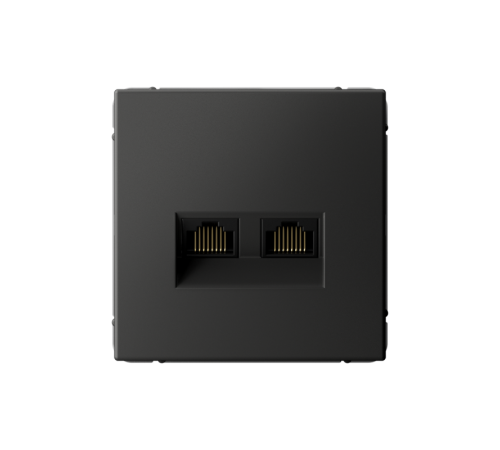 ArtGallery Базальт Розетка двойная компьютерная RJ45+RJ45, кат. 5е, механизм  GAL001485  SE