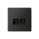ArtGallery Базальт Розетка двойная компьютерная RJ45+RJ45, кат. 5е, механизм  GAL001485  SE