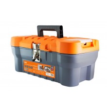 Ящик для инструментов ТЕХНИК-16, 41х21х18 см, метал. замки, лоток, два органайзера, "Рубин"  SQ1032-0201  TDM