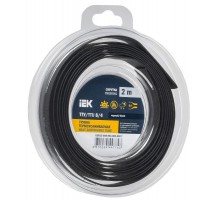 Трубка термоусадочная ТТУ нг-LS 8/4 черная (2м/упак) IEK  UDR12-008-004-002-K02-T  IEK