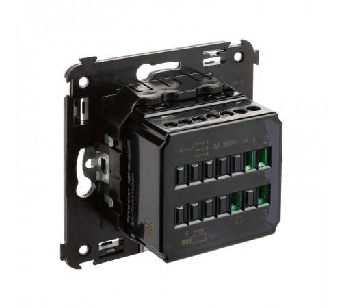 Механизм управления вентиляторами в стену, "Avanti", "Черный матовый"  4412173  DKC