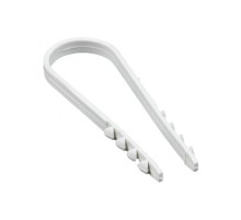 Дюбель-хомут для круглого кабеля (19-25мм) белый (50шт.) PROxima  plc-ncs50-19x25w  EKF