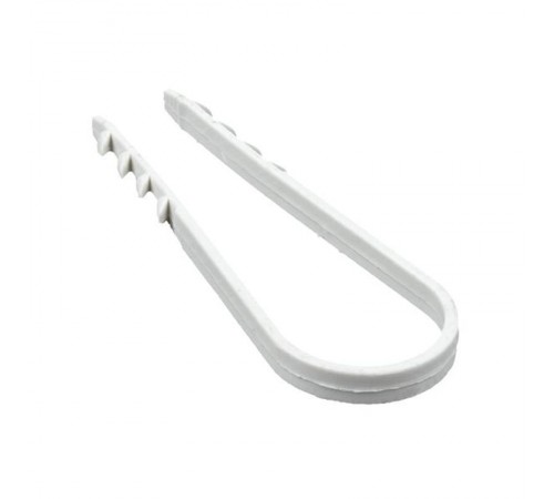 Дюбель-хомут для круглого кабеля (19-25мм) белый (50шт.) PROxima  plc-ncs50-19x25w  EKF