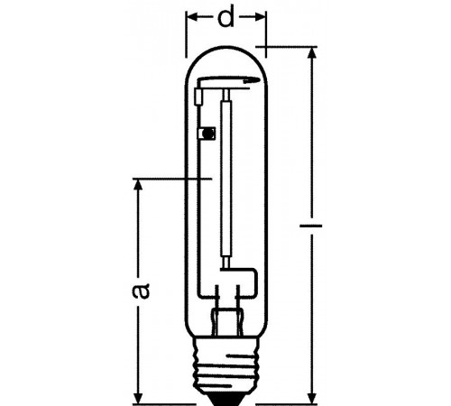 Лампа натриевая высокого давления (ДНаТ) 150Вт E40 трубчатая прозрачная NAV-T 150W SUPER XT E40 12X1         4058075803572  Osram