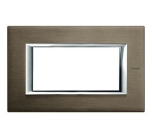 Axolute декоративные накладки прямоугольной формы, анодированные, цвет бронза, на 4 модуля  HA4804BR  Legrand