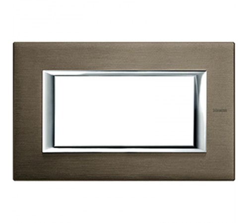 Axolute декоративные накладки прямоугольной формы, анодированные, цвет бронза, на 4 модуля  HA4804BR  Legrand