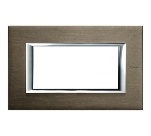 Axolute декоративные накладки прямоугольной формы, анодированные, цвет бронза, на 4 модуля  HA4804BR  Legrand