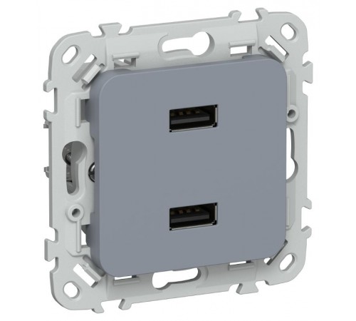 FLITE Розетка USB A+A 2,1А РЮ-2-ФлМ маренго  FI-U21-D31-K35  IEK