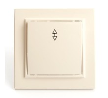 Выключатель (переключатель) электрический 1-клавишный, серия Эрна, PSW10-9005-02, слоновая кость  39618  STEKKER