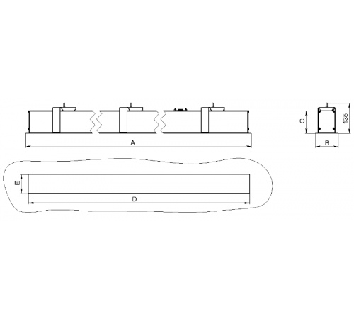 Светильник светодиодный LINER 60/R (2000) 840 BK  1474003700  Световые Технологии