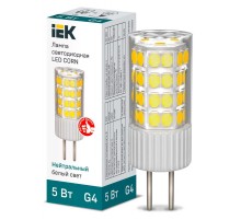 Лампа светодиодная CORN капсула 5Вт 230В 4000К керамика G4  LLE-CORN-5-230-40-G4  IEK
