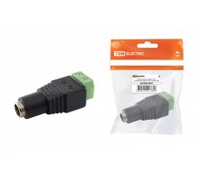 Разъём питания гнездо 2.1х5.5 с клеммной колодкой, инд. упаковка  SQ1809-0042  TDM