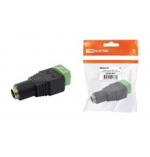 Разъём питания гнездо 2.1х5.5 с клеммной колодкой, инд. упаковка  SQ1809-0042  TDM