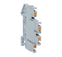 Клеммная колодка пружинная двухуровневая 2.5 Push-in серая PIT-2,5-double  EKF
