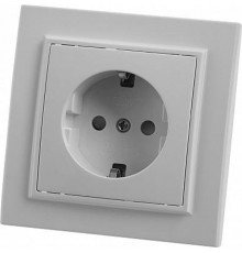 PST16-9010-01 Розетка 1-местная с/з, 250В, 16А , серия Эрна, белый  39050  STEKKER