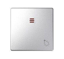 Simon 82 Клавиша с пиктограммой "лампа" для кнопочного выключателя с подсветкой, S82 Detail алюминий  82016-93  Simon