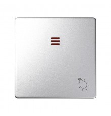 Simon 82 Клавиша с пиктограммой "лампа" для кнопочного выключателя с подсветкой, S82 Detail алюминий  82016-93  Simon