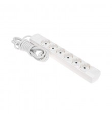 Удлинитель PREMIUM 6 гнезд, 3м, 3х1,5мм, с/з, белый  13-4113  REXANT