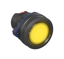 Головка кнопки плоская прозрачная с  фиксацией, жёлтая  M22P-FLLYP  DKC