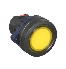 Головка кнопки плоская прозрачная с  фиксацией, жёлтая  M22P-FLLYP  DKC