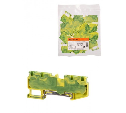 Зажим клеммный безвинтовой ЗКБ PEN быстрого зажима 4 вывода 2,5 мм2 (Ph-C PT 2,5-Q-PE)  SQ0822-0165  TDM