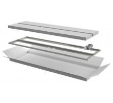 Дверь перфор. двустворч. для шкафа LINEA N 33U 600мм сер  LN35-33U6X-D2P  ITK