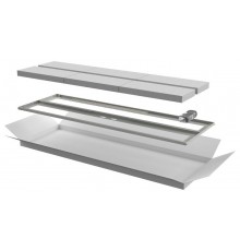 Дверь перфор. двустворч. для шкафа LINEA N 33U 600мм сер  LN35-33U6X-D2P  ITK