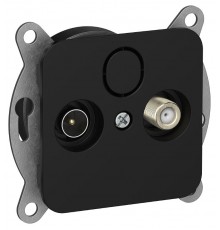 FLITE Розетка 2-ая TV+SAT экр. оконечная РТВс-2-1-1-ФлЧ черный  FI-AF23-O-K02  IEK