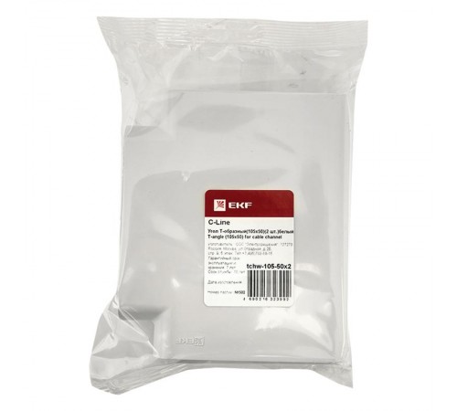 Угол T-образный (105х50) (2 шт) C-Line Белый  tchw-105-50x2  EKF