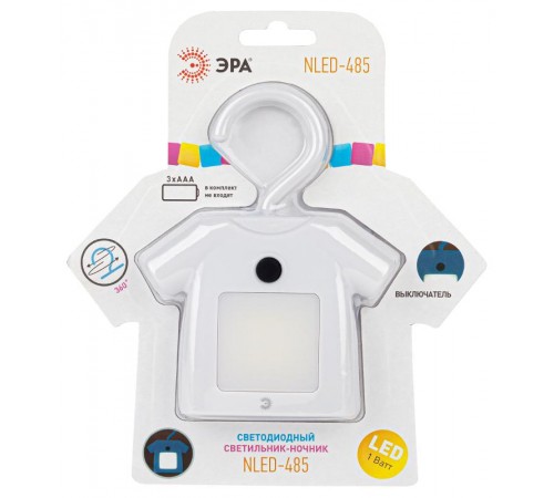 Светильник-ночник NLED-485-1W-SW-W белый (48/1344)  Б0049343  ЭРА