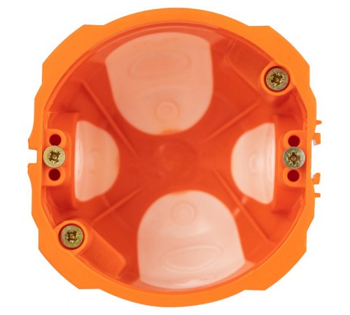 Коробка установочная ЭРА KUU-71-65-unibox универсальная UniBox для твердых и полых стен саморез оранжевая 71х65мм  Б0061062  ЭРА