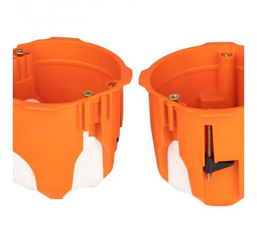 Коробка установочная ЭРА KUU-71-65-unibox универсальная UniBox для твердых и полых стен саморез оранжевая 71х65мм  Б0061062  ЭРА