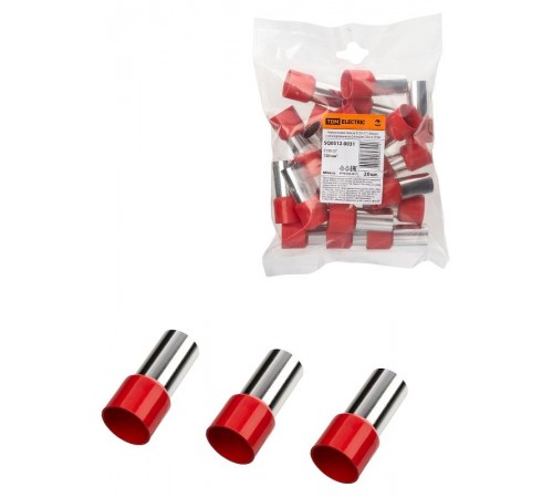 Наконечник-гильза Е120-27 120мм2 с изолированным фланцем (20шт)  SQ0512-0031  TDM