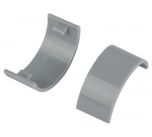 Соединитель  C-KK-20-12-F на стык для полукруглого кабель-канала серый 20х12мм 2шт/комплект  Б0064920  ЭРА