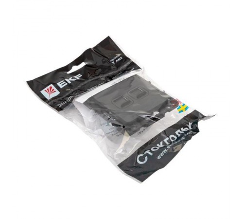 Стокгольм Механизм Розетки RJ-45 2-местной черный  EZK02-035-10  EKF