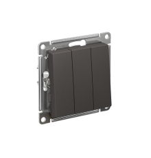 AtlasDesign Базальт Выключатель 3-клавишный, сх.1+1+1, 10АХ, механизм  ATN001431  SE