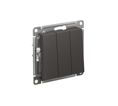 AtlasDesign Базальт Выключатель 3-клавишный, сх.1+1+1, 10АХ, механизм  ATN001431  SE