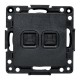 Стокгольм Механизм Розетки RJ-45 2-местной черный  EZK02-035-10  EKF