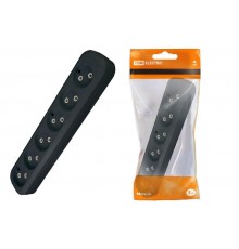 Колодка розеточная 6 гнезд 2П б/з 10А 250В черная  SQ1806-0138  TDM