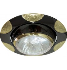 Светильник точечный встраиваемый декоративный 156-MR16 50W G5.3 черный металлик-золото/ Gun Metal-Gold  17760  Feron