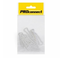 Дюбель-хомут 5-10 белый, прямоугольный (10 шт.) PROCONNECT  07-4611-9  PROconnect