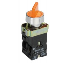 Переключатель LAY5-BK2565 2 положения желтый   BSW90-BK-2-K05  IEK