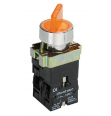 Переключатель LAY5-BK2565 2 положения желтый   BSW90-BK-2-K05  IEK