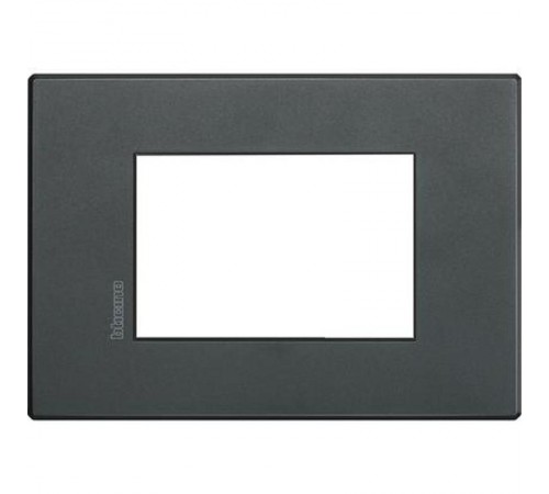 Axolute. Рамка Air, итальянский стандарт 3 мод. Цвет "Эклипс"  HW4803XN  Legrand